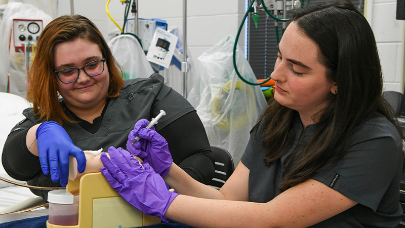 Respiratory Care Students Working