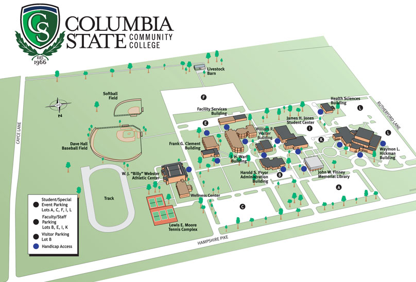 Columbia campus map