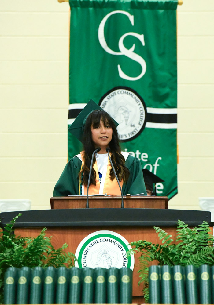 Marshall County native Paula Mendoza graduated with an Associate of Applied Science degree in veterinary technology. During her time at Columbia State, she served as senator for the Student Government Association. She has also been a member of the Phi Theta Kappa and Sigma Kappa Delta honor societies. Mendoza was also selected as one of the Merck Animal Health Scholars. Next, she plans to obtain her license and become specialized. 