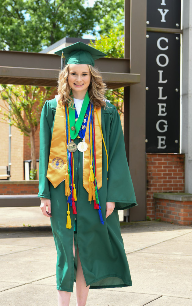 Lewisburg resident Hope Bone graduated with a university parallel (general transfer) Associate of Science degree. During her time at Columbia State, she served as secretary/treasurer and representative at-large of the Student Government Association and is a member of the President’s Leadership Society, as well as Phi Theta Kappa and Sigma Kappa Delta honor societies. She is the recipient of the SGA President’s Award. Her parents are also Columbia State alumni. Next, Bone plans to transfer to a university to complete a bachelor’s degree in computer science. “Columbia State helped me gain confidence in myself and my abilities while learning leadership skills that will help me for years to come,” she said. “It is truly a great place to start. I could not imagine anyone not taking advantage of this South-Central Tennessee treasure. A sense of community was fostered by student activities along with faculty and staff who took an interest in my success. Also, I am grateful for Dr. Smith, who truly cares about the student body.”