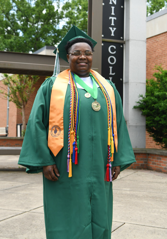 An Alabama native and Tennessee Reconnect student, Tralisa Williams graduated Cum Laude with an Associate of Science degree in criminal justice. A TRiO student, Williams is a member of the President’s Leadership Society, Phi Theta Kappa honor society, Student Veterans of America and the Veterans Student Organization. Next, she plans to transfer to Middle Tennessee State University to pursue a bachelor’s degree in criminal justice and eventually pursue a career in law enforcement. “My favorite thing about Columbia State is the supportive and engaging learning environment it provides,” she said. “The faculty and staff genuinely care about students' success and go above and beyond to ensure that students receive a quality education. Whether it's through interactive classroom discussions, hands-on learning experiences or personalized mentorship, there's a strong sense of dedication to helping students thrive academically and professionally. This supportive atmosphere creates a positive and motivating space where students can explore their interests, develop new skills and prepare for their future careers with confidence.”  