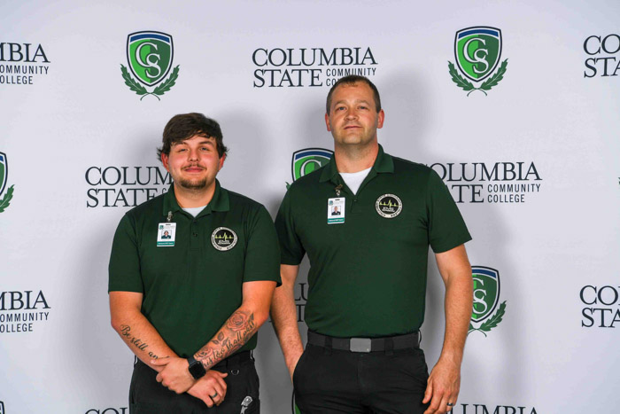 Pictured (left to right): Marshall County advanced emergency medical technician graduates Samuel Giles and Robert Anderson.