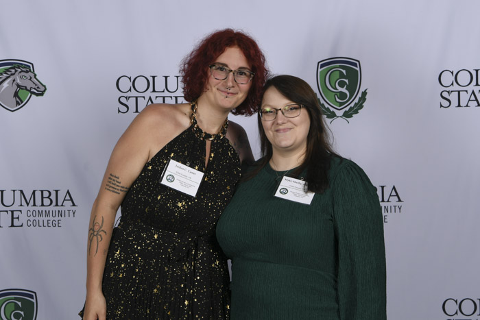 Giles County: Pictured (left to right): Jaiden Carter received the Medical Informatics Academic Discipline Award and Myki Antisdel received the Respiratory Care Academic Discipline Award.