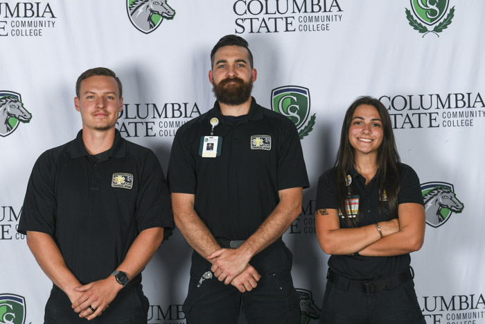Pictured (left to right): Rutherford County paramedic graduates Koda Hengstenberg, Justin Morton and Alex Butler. 
