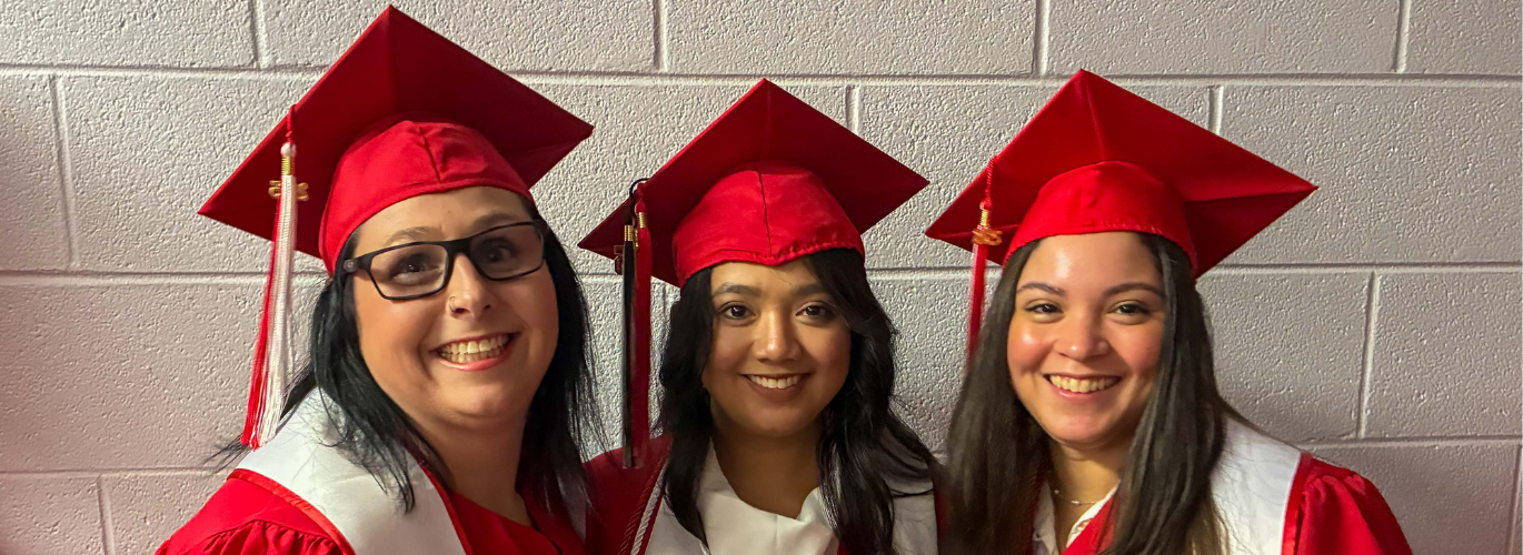 Columbia State MLT alumni and Austin Peay BSMLS graduates Christina Boone, Julie Anne Reales and Victoria Mercado. 