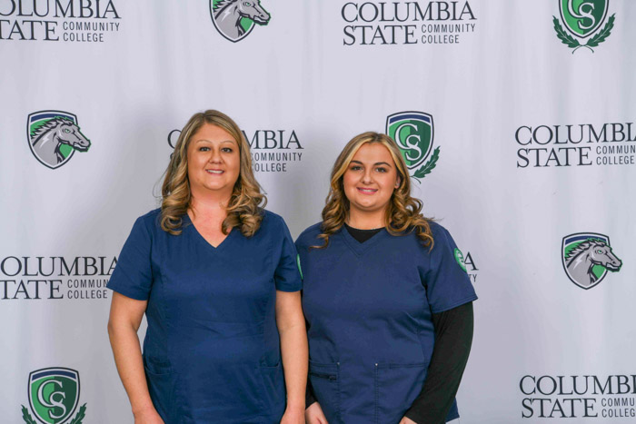 Pictured (left to right): Humphreys County graduates Heather Mitchell and Lovie Curtis.