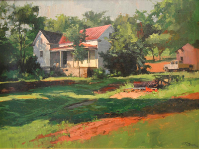 painting of house in the country