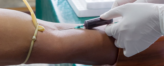 technician drawing blood